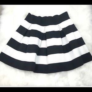 Cute black and white striped skirt